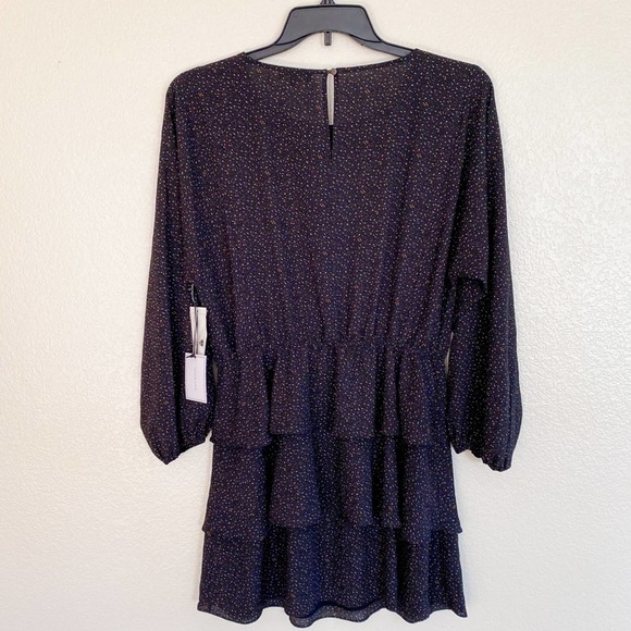 NWT 1. State Black Tiered Speckled Dress Revolve - Picture 4 of 5
